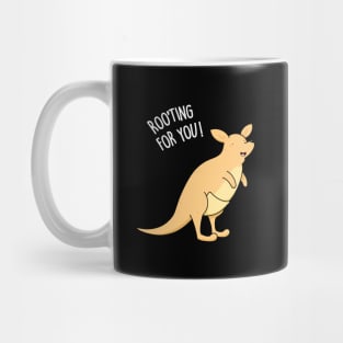 Rooting For You Cute Kangaroo Pun Mug